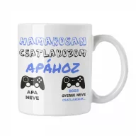 Gamer Apuka - Névre szóló - Fehér Bögre
