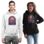Retro Űrhajós - Unisex Kapucnis Pulóver