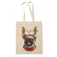 Karácsonyi Pug - Vászontáska