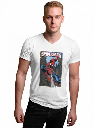 Spider-Man New York - Férfi V Nyakú Póló