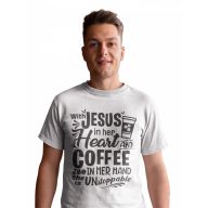   Jézussal és kávéval megállíthatatlan vagyok - Férfi Póló