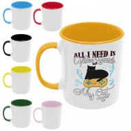 All I need is Video Games and my Cat - Színes Bögre