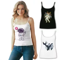 Űrhajós Női Spagetti Topok