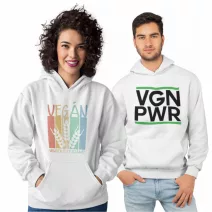 Vegán és Állatvédő Kapucnis Pulóverek