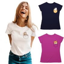 Zseb Állat Női Pólók