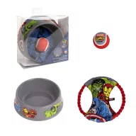   Marvel kutyajáték készlet, etetőtál + teniszlabda + frisbee