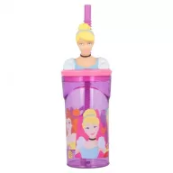 3D FIGURÁS PALACK SZÍVÓSZÁLLAL 360 ML DISNEY Hercegnők
