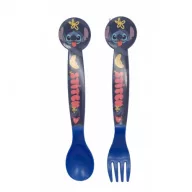   Stitch Műanyag evőeszköz készlet (kanál és villa) BPA mentes