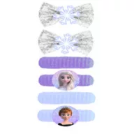 Jégvarázs csillogós hajcsat szett és 4 db hajgumi egyben