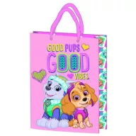   Ajándéktasak 23x18x8,5cm, laminált műanyag felülettel - Paw Patrol Pink