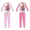 Barbie pamut jersey gyerek pizsama - világosrózsaszín - 128