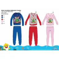   Téli vastag pamut gyerek pizsama - flanel pizsama - Baby Shark