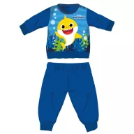   Baby Shark téli vastag baba pizsama - pamut flanel pizsama - középkék - 80