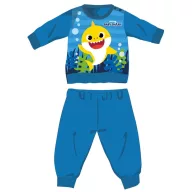   Baby Shark téli vastag baba pizsama - pamut flanel pizsama - világoskék - 86