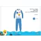 Baby Shark gyerek jersey pizsama - pamut pizsama - középkék - 110