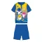 Baby Shark nyári rövid ujjú gyerek pizsama - pamut jersey pizsama - középkék-sárga - 98