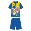 Baby Shark nyári rövid ujjú gyerek pizsama - pamut jersey pizsama - középkék-sárga - 98