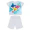 Baby Shark nyári rövid ujjú baba pizsama - pamut jersey pizsama