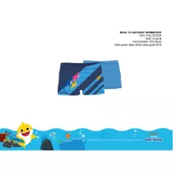   Baby shark baba fürdő boxer kisfiúknak - világoskék - 80
