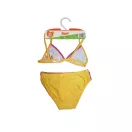 44 Csacska macska kétrészes fürdőruha kislányoknak - háromszög felsőrésszel - sárga - 98