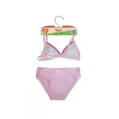 44 Csacska macska kétrészes fürdőruha kislányoknak - háromszög felsőrésszel - világosrózsaszín - 104