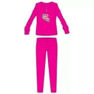   Flamingó téli pamut gyerek pizsama - interlock pizsama - pink - 128