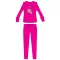 Flamingó téli pamut gyerek pizsama - interlock pizsama - pink - 128