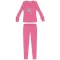 Flamingó téli pamut gyerek pizsama - interlock pizsama - rózsaszín - 110