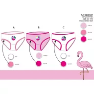 Flamingó kislány bugyi - 3 darabos pamut bugyi