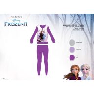   Téli pamut interlock gyerek pizsama - Disney Jégvarázs - sötétlila - 98