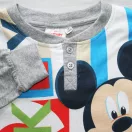 Hosszú vékony pamut gyerek pizsama - Mickey egér - Jersey - szürke - 122