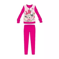   Disney Minnie egér téli pamut gyerek pizsama - interlock pizsama - virág mintával - pink - 110