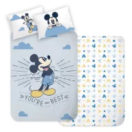   Mickey Egér 100% pamut gyermek ágyneműgarnitúra 100x135cm ágyneműhuzat + 40x60cm párnahuzat