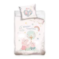   Peppa Malac 100% pamut gyermek ágyneműgarnitúra 100x135cm ágyneműhuzat + 40x60cm párnahuzat