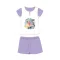 Nyári rövid ujjú gyerek pamut pizsama - Disney Hercegnők - Trust your heart felirattal - világoslila - 98