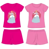   Disney Hercegnők pamut nyári együttes - póló-rövidnadrág szett - pink - 110