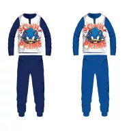 Sonic jersey pamut pizsama - középkék - 110