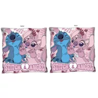   Disney Stitch és Angel párna, díszpárna - kétoldali mintával - 40 x 40 cm