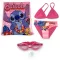 Disney Stitch 3 részes strand szett (tornazsák+úszószemüveg+bikini fürdőruha szett) 3-4 éves korig