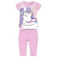   Unikornis rövid ujjú nyári pamut pizsama - gyerek jersey pizsama