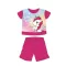 Unikornis nyári rövid ujjú baba pizsama - pamut jersey pizsama - pink - 86