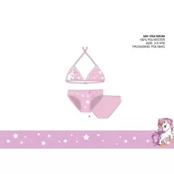   Unikornis kétrészes fürdőruha kislányoknak - bikini háromszög felsőrésszel - világosrózsaszín - 116