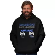 Gamer apuka (Névre szóló) - Kapucnis Pulóver