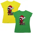Deadpool és Baby Yoda - Karácsonyi Női Póló