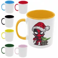 Deadpool és Baby Yoda - Színes Bögre