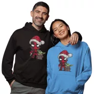 Deadpool és Baby Yoda - Unixes Kapucnis Pulóver