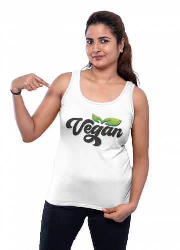Színes Vegan logó - Női Atléta